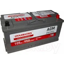 Автомобильный аккумулятор Dynamatrix AGM ETN 0 R+ DEK1050 (105 А/ч)