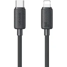 Кабель Usams US-SJ697 USB Type-C - Lightning (2 м, черный)