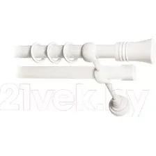 Карниз для штор Lm Decor Гиро 071 2р гладкий 25/19мм (белый глянец, 1.6м)