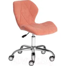 Кресло офисное Tetchair Selfi флок (розовый)