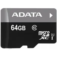 Карта памяти ADATA Premier microSDXC UHS-I U1 (10 Class) 64 Gb (AUSDH64GUICL10-RA1)