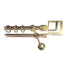 Карниз для штор Lm Decor Квадро 179 2р витой (антик, 3.2м)