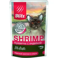 BLITZ Holistic Cat (Креветки с индейкой) 85 г