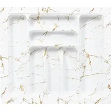 Органайзер для столовых приборов AKS 600 Marble 540x485 (бело-золотой мрамор)
