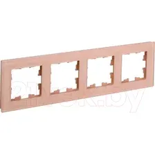 Рамка для выключателей и розеток IEK Brite BR-M42-G-31-K96 (персиковый матовый)