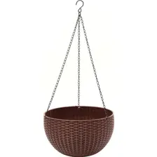 Кашпо Botanica Rattan, коричневый, 21x13 см