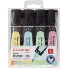 Текстовыделитель BRAUBERG Super Pastel 151756 (4 шт)