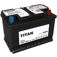 Автомобильный аккумулятор Titan AGM R+ (70 А·ч)
