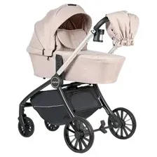 Детская универсальная коляска Farfello 2в1 Baby shell / BS-13 (бежевый/комби рама)