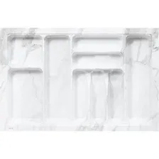 Лоток для столовых приборов AKS 800 Marble 735x485 (бело-серый мрамор)