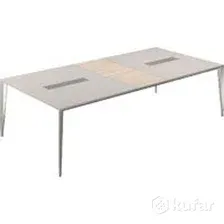 Стол для переговоров Norden 280x140x72.5 / NZ-0103.GS.YN.AL (серый камень/ясень навара/алюминий)