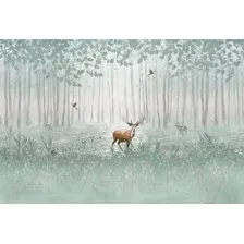 Фотообои листовые Vimala Олени на опушке (270x300)