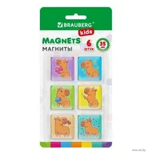 Магниты для доски Капибара (6 шт. 3,5 см)