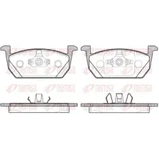 Тормозные колодки дисковые передняя ось REMSA 1710.00