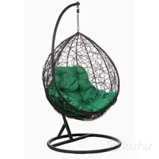 Кресло подвесное BiGarden Tropica Black (зеленая подушка)