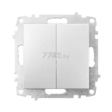 Выключатель двухклавишный скрытый EL-BI Zena-Vega серебро (609-011000-202)