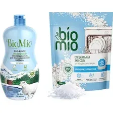 Набор для посудомоечных машин BioMio Ополаскиватель 750мл  Соль 1кг