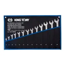 Набор комбинированных ключей, 6-24 мм, чехол из теторона, 13 предметов KING TONY