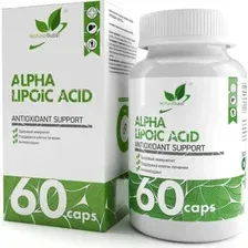 Витамины, минералы NaturalSupp Альфа липоевая кислота/Alpha lipoic acid (60 капсул)