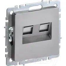 Розетка IEK Brite BR-K20-1-K46 (сталь)