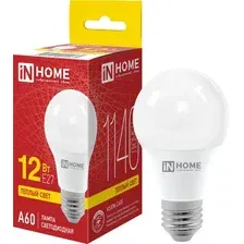 Светодиодная лампочка In Home LED-A60-VC 12 Вт 230В Е27 3000К 1140 Лм