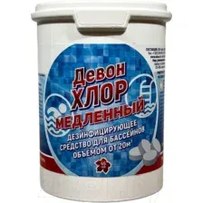 Средство для бассейна дезинфицирующее Девон Хлор Медленный (0.9кг)