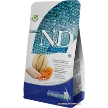 Сухой корм для кошек Farmina N&D GF Ocean Cod, Shrimp, Pumpkin, Cantaloupe Kitten (Океанская треска, креветки, тыква, дыня) 1.5 кг
