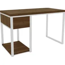 Стол Hype Mebel Дэск 120x60 (белый/дуб галифакс олово)