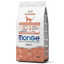 Сухой корм для кошек Monge Adult Monoprotein Salmone 400 г