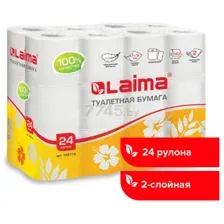 Бумага туалетная LAIMA бытовая 24 рулона (128719)