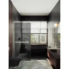Душевая стенка MaybahGlass 69x195 MGD-724-5у (графитовое матовое стекло/хром матовый)