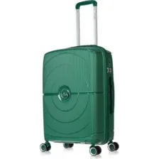 Чемодан L'Case Doha PP04 24 (M, темно-зеленый)