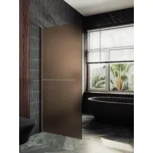 Душевая стенка MaybahGlass 89x195 MGD-734-2ш (бронзовое матовое стекло/бронза)