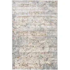 Ковер для жилой комнаты Radjab Carpet Бьянка прямоугольник D057A 7584RK-b 1.6x2.3 (cream shirink/blue fdy)