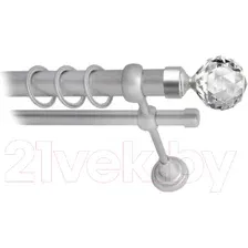 Карниз для штор Lm Decor Кристалл 130 2р гладкий 25/16мм (сатин, 2.8м)