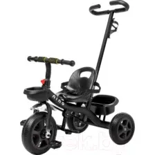Трехколесный велосипед с ручкой NINO Comfort Plus (черный)