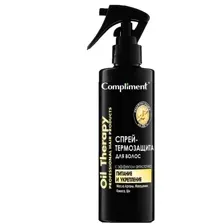Спрей для волос Compliment Oil Therapy термозащита с эффектом антистатика Питание и укрепление 200мл