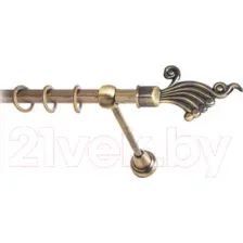 Карниз для штор Lm Decor Кения 023 1р гладкий (антик, 1.6м)