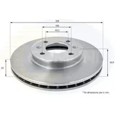 Тормозной диск COMLINE ADC2408V вентилируемый , передняя ось