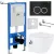 Унитаз подвесной Roxen Antares Bidet в комплекте с инсталляцией StounFix Dual Fresh 6 в 1 906342 (кн