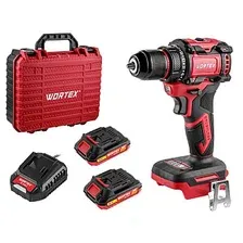 Дрель-шуруповерт Wortex BD 2025-1 DLi 1329838 (с 2-мя АКБ, кейс)