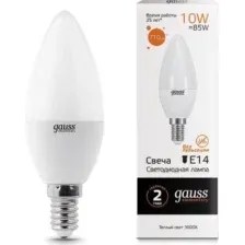 Светодиодная лампочка Gauss Elementary Candle 10Вт E14 3000K