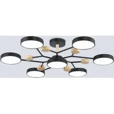 Подвесная люстра Hotpoint FL4866/7 BK/WD (черный/дерево)