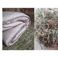 Матрас из лугового сена для бани со зверобоем