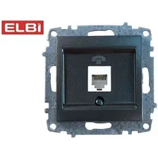 Розетка телефонная Elbi Zena-Vega 609-011100-221 (дымчатый)