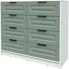 Комод Интерлиния Концепт КТ-К117 Деко (белый платинум/мята)