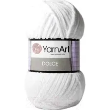 Пряжа для вязания Yarnart Dolce 100% микрополиэстер / 741 (120м, белый)