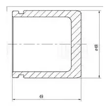 Поршень суппорта для а/м Peugeot Boxer (06-)/Citroen Jumper (06-) зад. d48мм (RCF 103568) TRIALLI