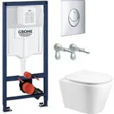 Унитаз подвесной Grado GD-W201T + GROHE Rapid SL 38721001 (с кнопкой смыва)