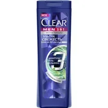 Шампунь для волос Clear Men, 3 в 1, ультра свежесть, против перхоти, 400 мл